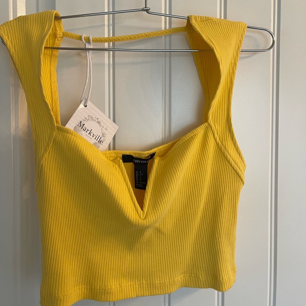 Yellow, Forever 21 Small Crop Top